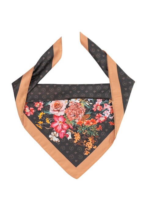 POLLINI FLOWERS TWILL Bedruckter Schal braune Blumen - Schals