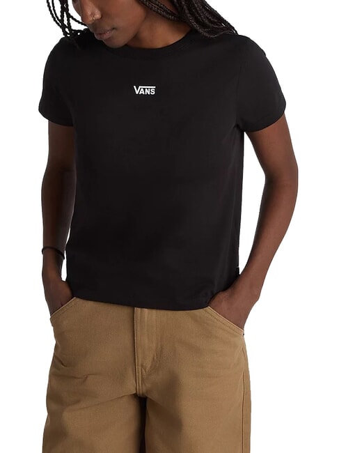 VANS BASIC MINI Kurzärmliges Baumwoll-T-Shirt Schwarz - T-Shirts und Tops für Damen