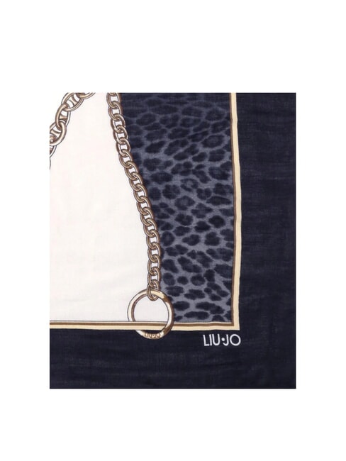 LIUJO ANIMALIER CHAIN Schal mit Allover-Print SCHWARZ - Schals