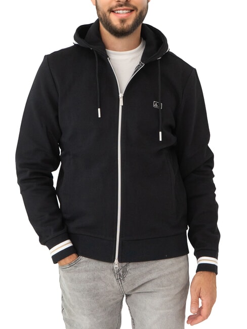 SUN68 HERITAGE Kapuzenjacke mit durchgehendem Reißverschluss Schwarz - Sweatshirts Herren