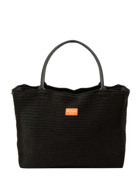 SUN68 TWIST Strandtasche mit Schulterriemen Schwarz - Damentaschen