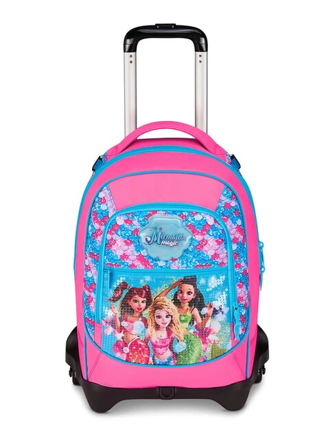 MERMAID M. FEVER Abnehmbarer 3-Rad-Trolley-Rucksack fluoreszierendes Türkis - Rucksäcke mit Trolleyfunktion