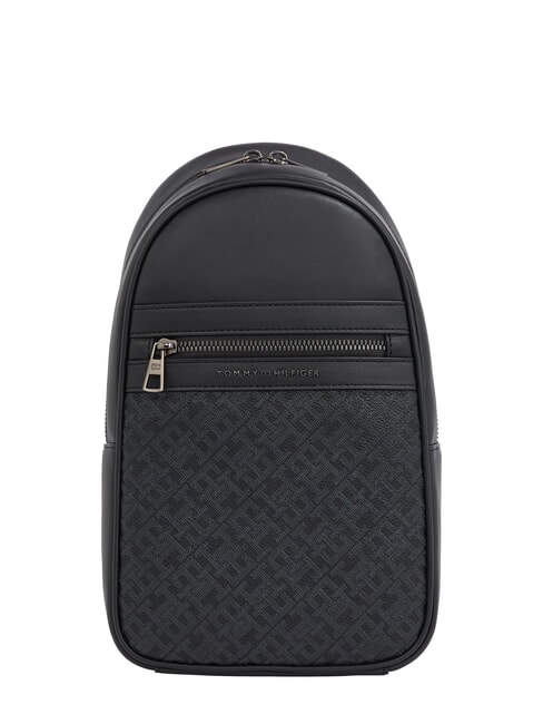 TOMMY HILFIGER TH  MONOGRAM Ein-Schulter-Rucksack Schwarz - Rucksäcke für Schule &amp; Freizeit