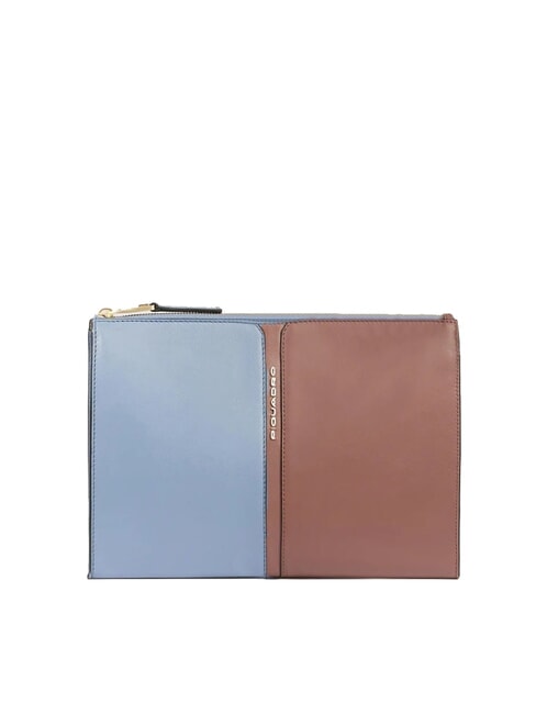 PIQUADRO RAY  iPad-Hülle aus Leder blau / braun - Damentaschen