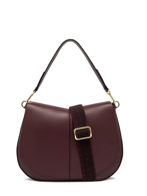 GIANNI CHIARINI HELENA ROUND Ledertasche mit Schultergurt Weinbeere - Damentaschen