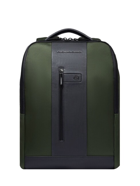 PIQUADRO BRIEF 2 Laptop-Rucksack und iPad-Halter aus recyceltem Stoff GRÜN - PC-Rucksäcke