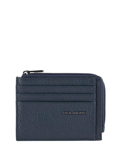 PIQUADRO MODUS RESTYLING  Flache Geldbörse aus Leder Blau - Brieftaschen Herren