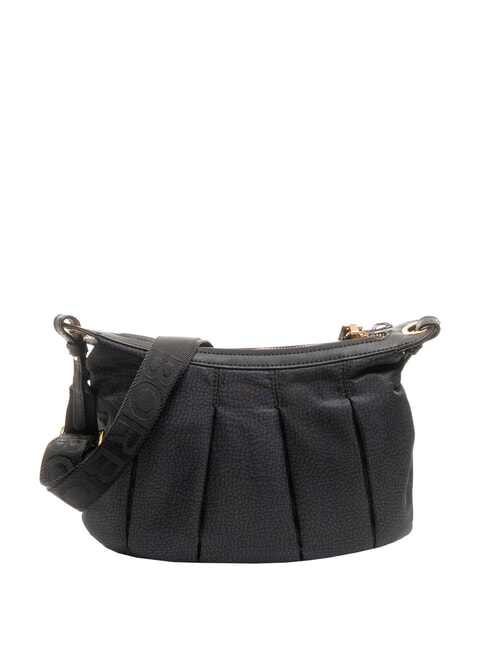 BORBONESE CROISSANT HOBO SMALL Schultertasche dunkles Schwarz - Damentaschen