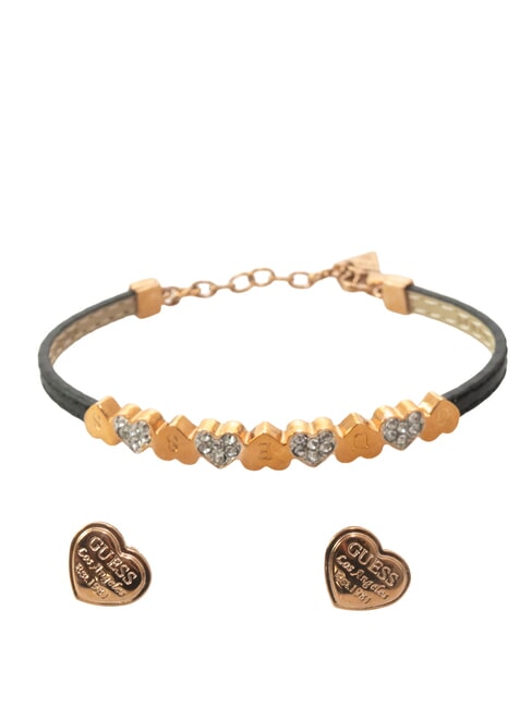 GUESS MY GIFT FOR YOU  Armband + Ohrringe Set ROTGOLD - Ohrringe