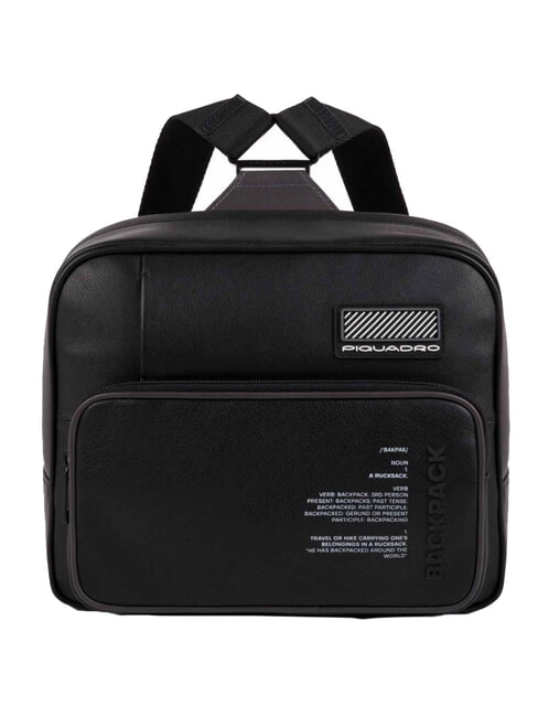 PIQUADRO ERMES Kleiner Lederrucksack, iPad 11-Halterung Schwarz - PC-Rucksäcke