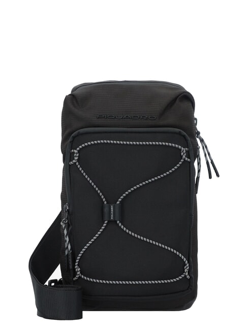 PIQUADRO MICK Ein-Schulter-Rucksack / Umhängetasche Schwarz - PC-Rucksäcke