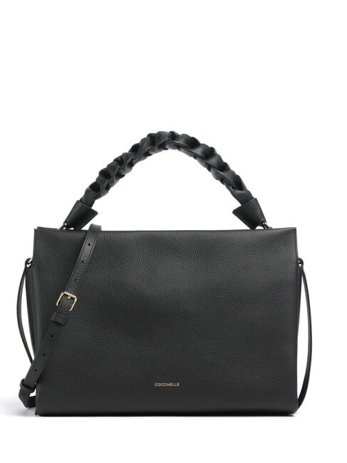 COCCINELLE BOHEME Handtasche, mit Schultergurt, aus Leder schwarz/cognac - Damentaschen