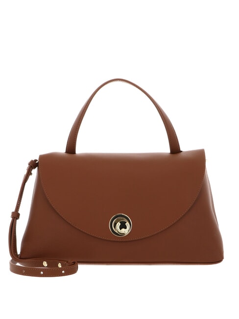 COCCINELLE NIKLA Handtasche, mit Schultergurt Cognac/Schwarz - Damentaschen