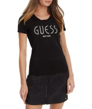 GUESS SS LOGO Kurzarm-T-Shirt jetbla - T-Shirts und Tops f&uuml;r Damen - 1