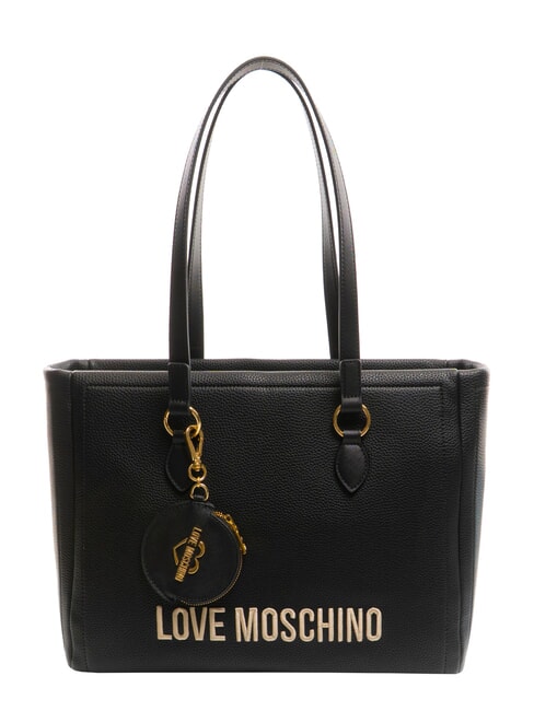 LOVE MOSCHINO CAMO CORE Einkaufstasche mit Beutel Schwarz - Damentaschen