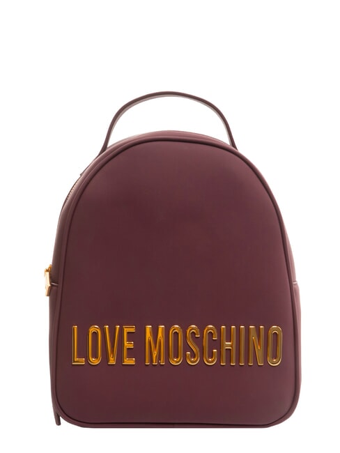 LOVE MOSCHINO BOLD LOVE Kleiner Rucksack mit geprägtem Logo Wein - Damentaschen