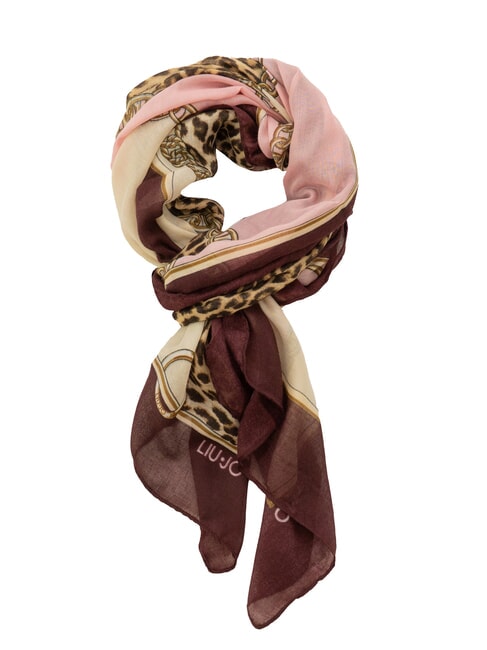 LIUJO ANIMALIER CHAIN Schal mit Allover-Print rote Aubergine - Schals