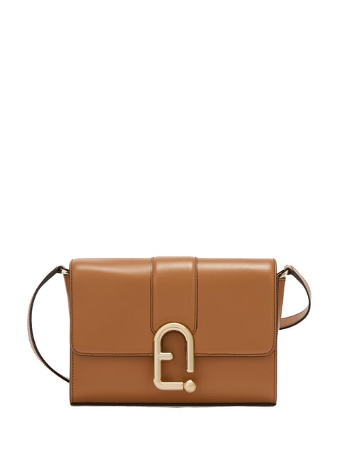 FURLA URBAN Kleine Umhängetasche aus Leder Brandy - Damentaschen