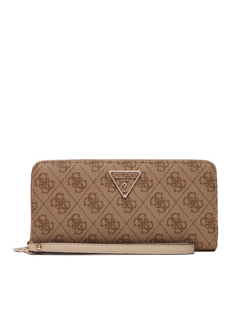 GUESS LAUREL 2 Große Geldbörse mit Rundum-Reißverschluss MILCH-LOGO - Brieftaschen Damen
