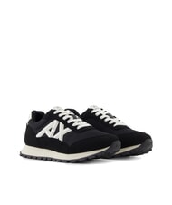 ARMANI EXCHANGE DROP MICROSUEDE Sneaker mit kontrastierendem Logo - Herrenschuhe
