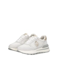 LIUJO AMAZING 25 Sneakers aus Wildleder und Mesh gebrochenes Wei&szlig;/Hellgold - Damenschuhe - 1