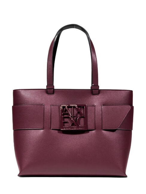ARMANI EXCHANGE A|X BUCKLE Schulter-Shopper-Tasche Rille - Damentaschen