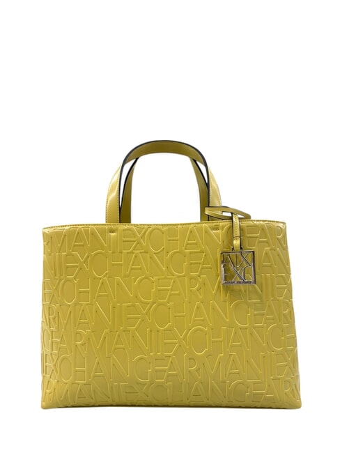 ARMANI EXCHANGE LOGO EMBOSSED Handshopper, mit Schultergurt heller Bambus - Damentaschen