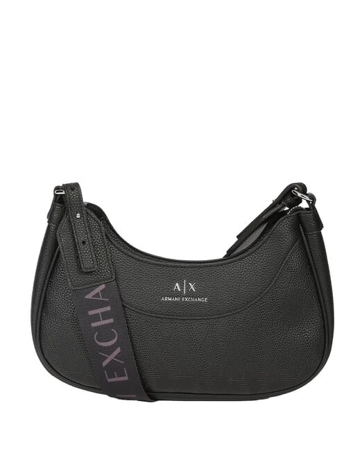 ARMANI EXCHANGE WAVE Mittelgroße perforierte Umhängetasche Schwarz - Damentaschen