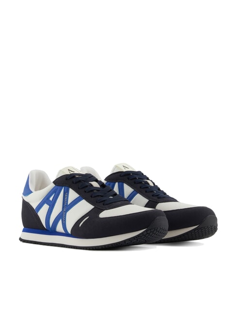 ARMANI EXCHANGE RIO Niedrige Turnschuhe Dunkelblau + Cremeweiß - Herrenschuhe