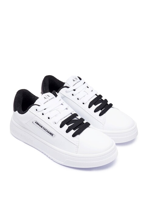ARMANI EXCHANGE A|X Plateau-Sneaker op.weiß + schwarz - Damenschuhe