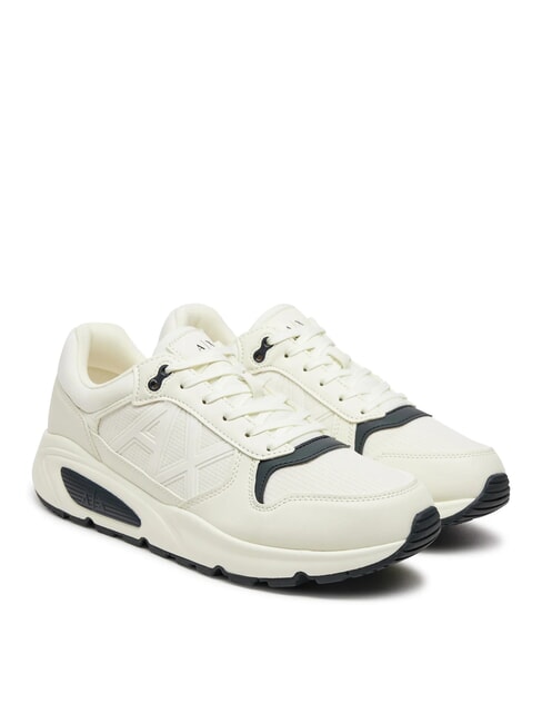ARMANI EXCHANGE A|X Sneaker mit seitlichem Logo Off White + Jet Set - Herrenschuhe