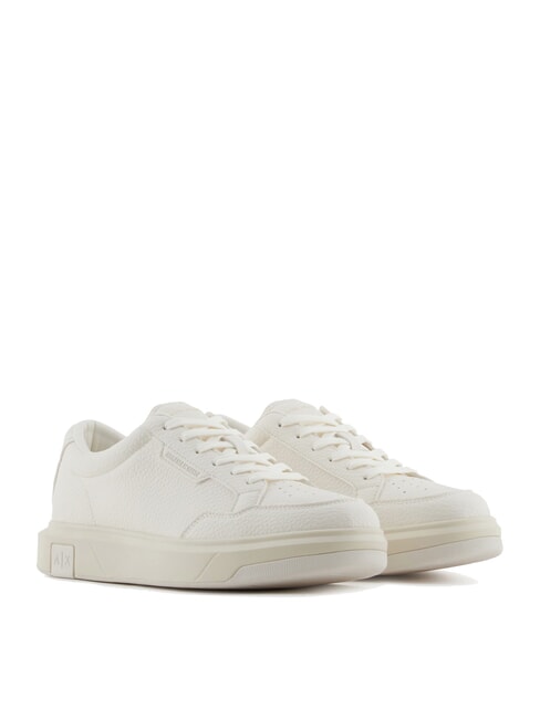 ARMANI EXCHANGE A|X Basic-Sneaker mit Nähten WEISS / WEISS - Herrenschuhe
