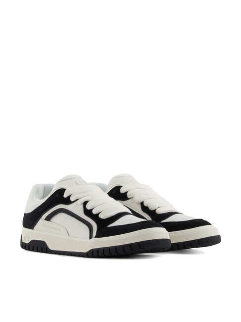 ARMANI EXCHANGE A|X Oversize-Sneaker mit kontrastierenden Einsätzen cremefarben + schwarz - Herrenschuhe