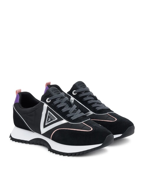 GUESS BAIL Runner-Sneakers aus gemischtem Leder SCHWARZ - Damenschuhe