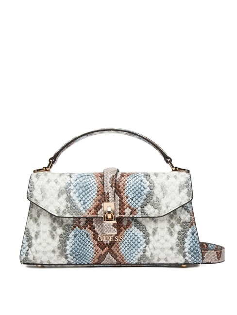GUESS QUEENSLAND Handtasche mit Schultergurt neblig blau multi - Damentaschen