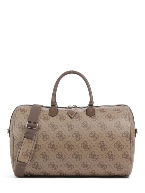 GUESS BERTA Große Reisetasche mit Schultergurt Latte-Logo / braun - Reisetaschen