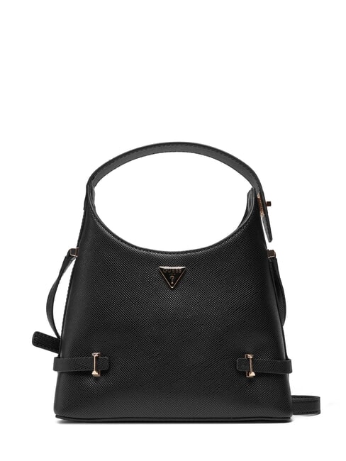 GUESS GIULLY 2 Tasche mit Saffiano-Print und Schultergurt SCHWARZ - Damentaschen