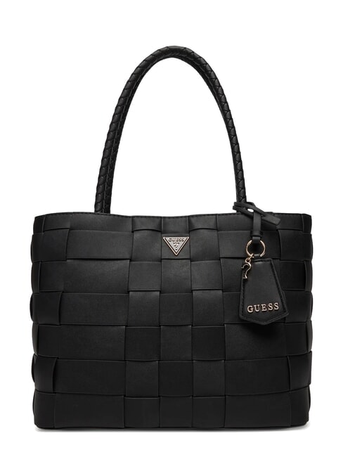 GUESS MAYLEE Gewebte Einkaufstasche SCHWARZ - Damentaschen