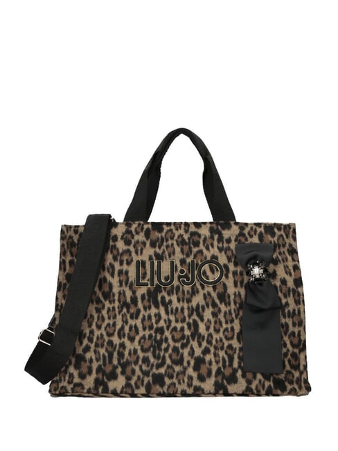 LIUJO ANIMALIER Schultertasche braunes Animalier - Damentaschen
