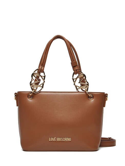 LOVE MOSCHINO LOVE CHAIN STRAP Einkaufstasche mit Schultergurt Kamel - Damentaschen