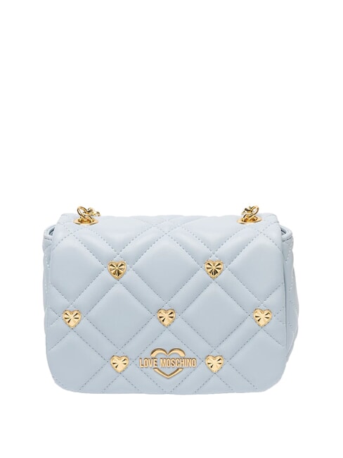 LOVE MOSCHINO SWEET STUDS Mini-Umhängetasche mit Nieten Hellblau - Damentaschen