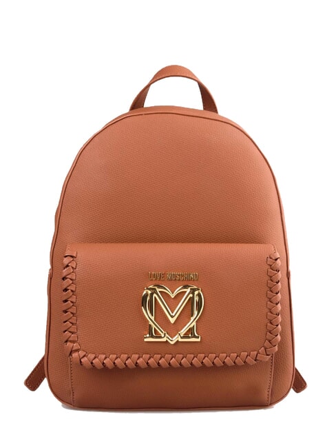 LOVE MOSCHINO BRAIDED Rucksack mit Tasche Kamel - Damentaschen