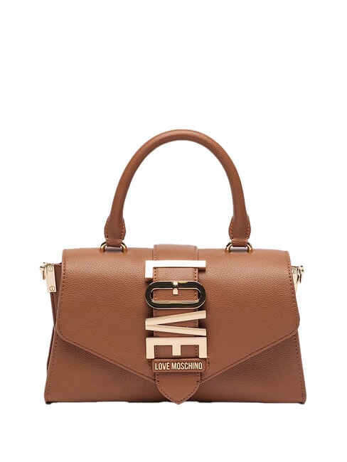 LOVE MOSCHINO VERTICAL LOGO Handtasche, mit Schultergurt Kamel - Damentaschen