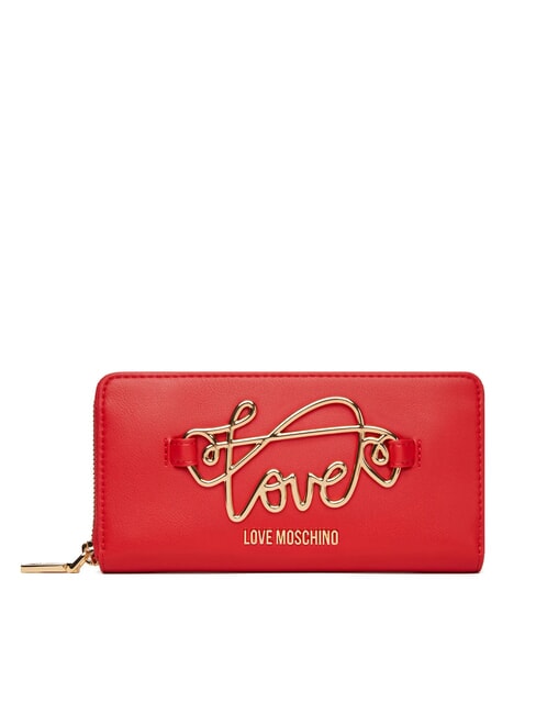 LOVE MOSCHINO TIMELESS Große Geldbörse mit Rundum-Reißverschluss ROT - Brieftaschen Damen