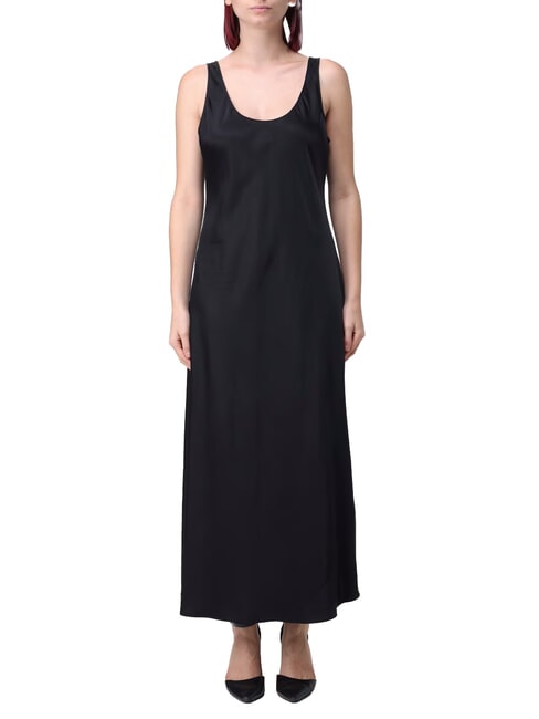 CALVIN KLEIN CK Langes Unterkleid aus Viskose Schwarz - Damenkleider