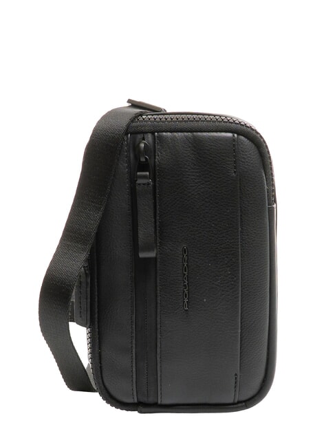 PIQUADRO CHARLIE Ledertasche Schwarz - Umhängetaschen Herren