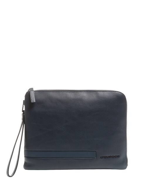 PIQUADRO PAUL Clutch aus Leder Blau - Damentaschen