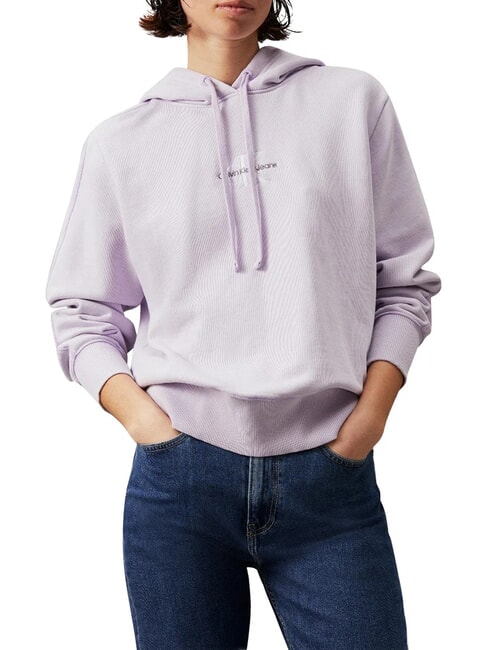 CALVIN KLEIN CK JEANS Baumwoll-Hoodie Pastell-Flieder - Sweatshirts Damen