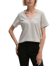 CALVIN KLEIN CK Kurz&auml;rmliges T-Shirt mit V-Ausschnitt - T-Shirts und Tops f&uuml;r Damen