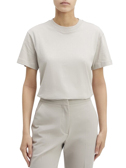 CALVIN KLEIN CK Kurzarm-T-Shirt mit ausgeschnittenem Rücken Sandkiesel - T-Shirts und Tops für Damen